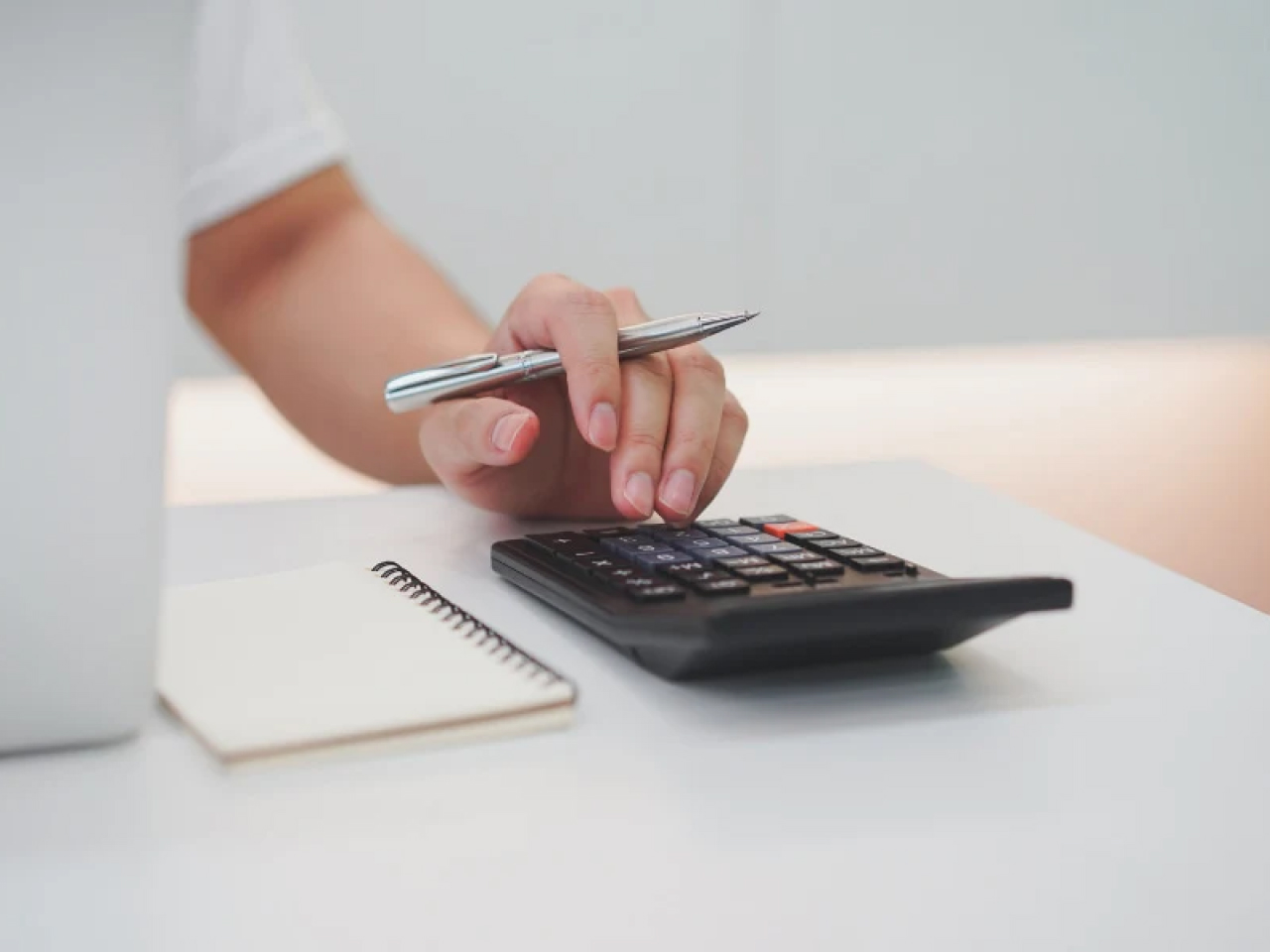 Business team reviewing payroll results